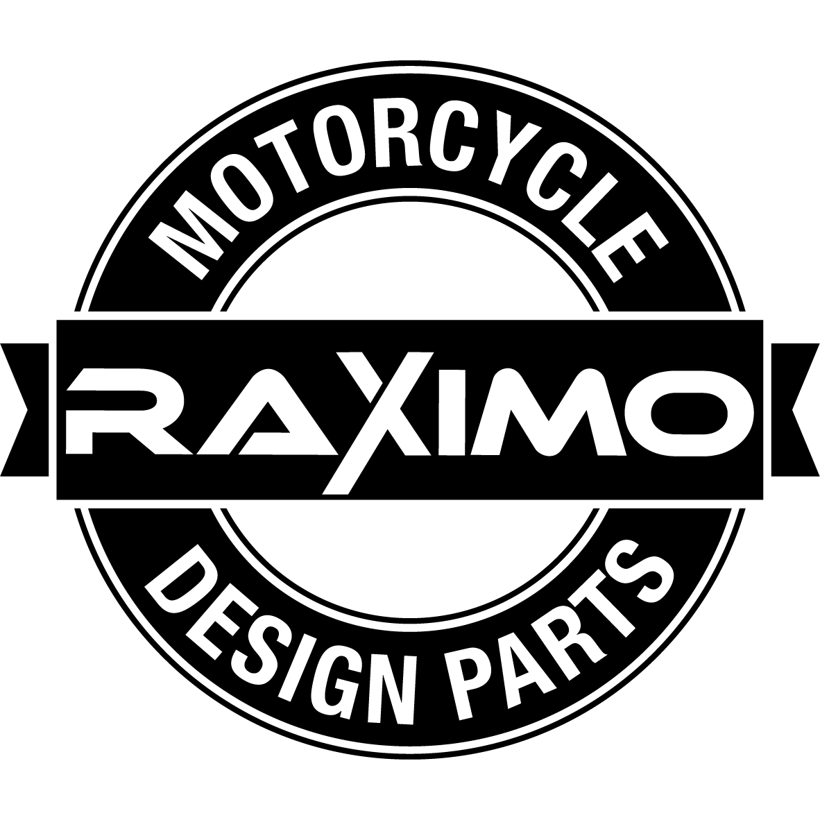 RAXIMO motorcycle design parts logo im kreis
